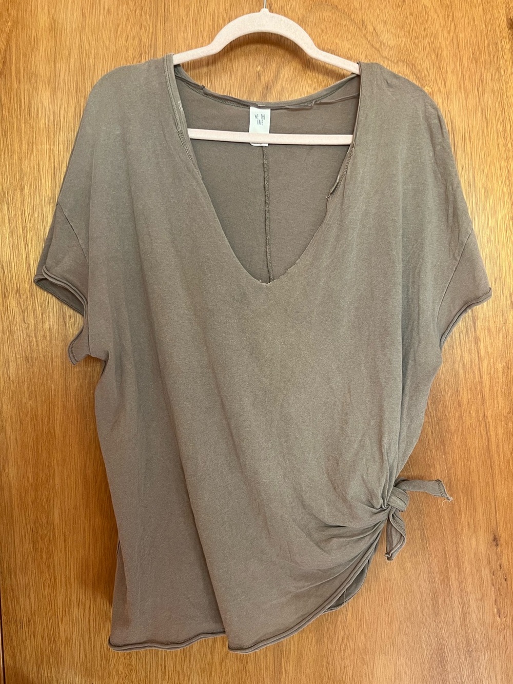 We the Free Side Tie Tee tan